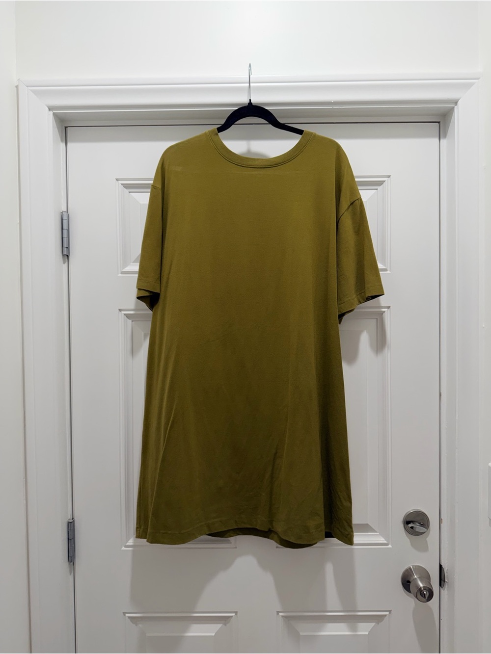 Target A New Day Olive Green Crewneck Short Sleeve T Shirt Dress